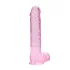 RealRock - dildo realist transparent - roz - 22cm