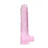 RealRock - dildo realist transparent - roz - 22cm