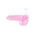 RealRock - dildo realist transparent - roz - 22cm