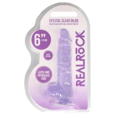 REALROCK - dildo transparent realist - mov (15cm)
