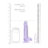 RealRock - dildo realist transparent - lila - 15 cm