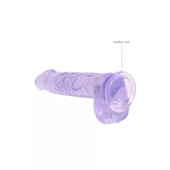 RealRock - dildo realist transparent - lila - 15 cm