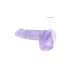 RealRock - dildo realist transparent - lila - 15 cm