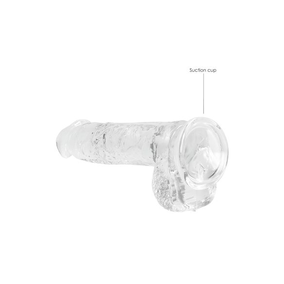 RealRock - dildo realist transparent - gel siliconic - 15 cm