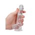 RealRock - dildo realist transparent - gel siliconic - 15 cm