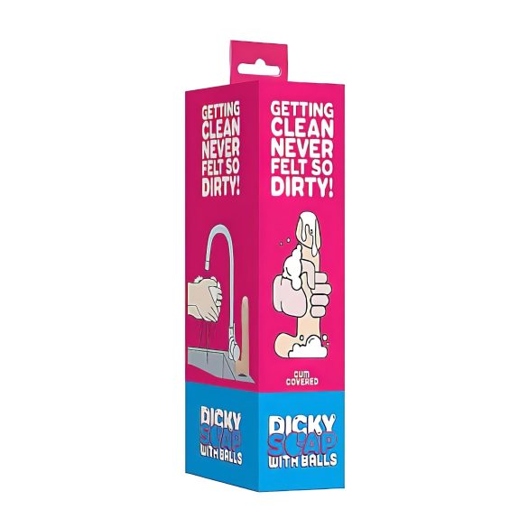 Dicky Cum - săpun în formă de penis cu testicule - natur (250g)