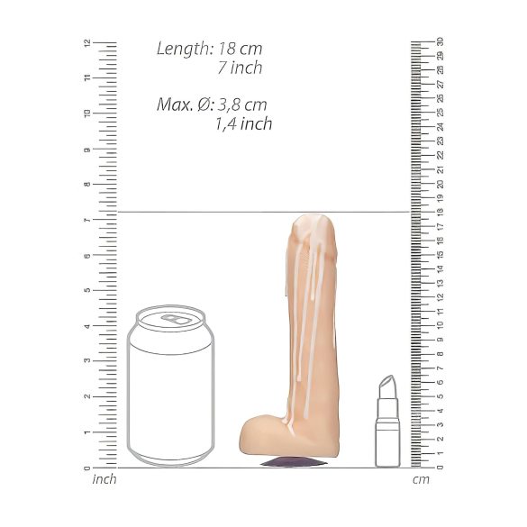 Dicky Cum - săpun în formă de penis cu testicule - natur (250g)