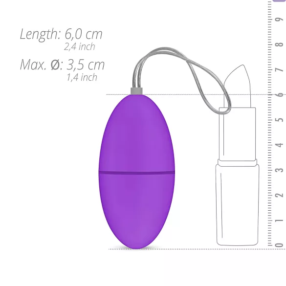 Easytoys - Ou vibrator cu telecomandă - 7 funcții - mov