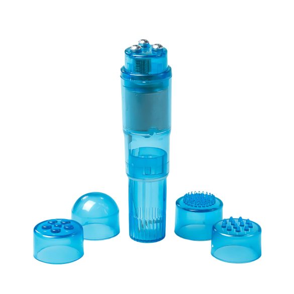 Easytoys Pocket Rocket - set cu vibrator - albastru (5 piese)