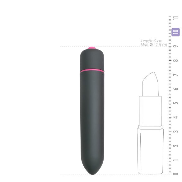 Easytoys - mini vibrator bullet rezistent la apă - negru