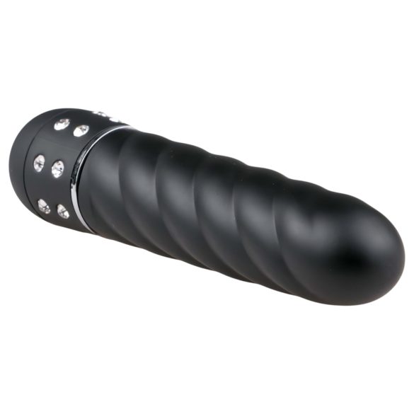 Easytoys - Vibrator tip baton răsucit - negru