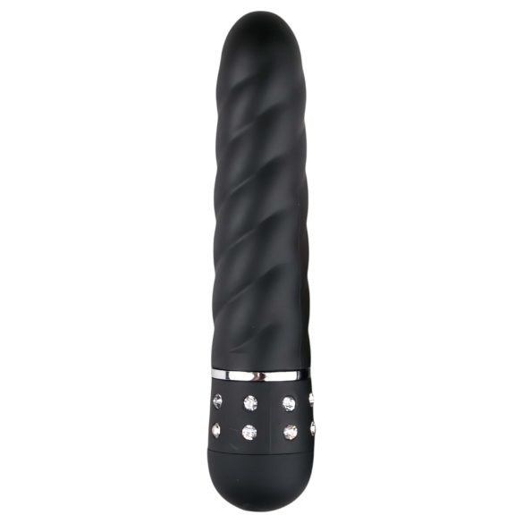 Easytoys - Vibrator tip baton răsucit - negru