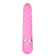   Easytoys Diamond - vibrator tip baghetă răsucită - silicon roz