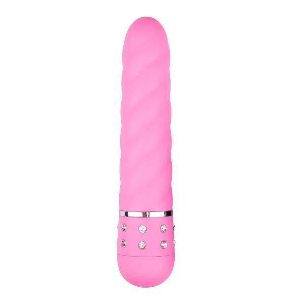 Easytoys Diamond - vibrator roz torsionat (roz)