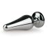 Easytoys Metal No.11 - buton anal argintiu cu piatră roz (3,5cm)
