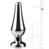 Easytoys - plug anal metalic tip con cu piatră roz - argintiu 3,5cm