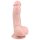 Easytoys - dildo cu ventuză și testicule (15cm) - natural