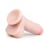 Easytoys - dildo cu ventuză și testicule (17,5cm) - natural