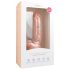 Easytoys - dildo cu ventuză, cu testicule (22,5cm) - natur