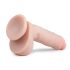 Easytoys - dildo cu ventuză, cu testicule (22,5cm) - natur