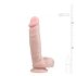 Easytoys - dildo cu ventuză, cu testicule (22,5cm) - natur