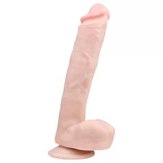   Easytoys - dildo mare cu ventuză și testicule - 26,5 cm - culoare naturală