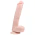 Easytoys - dildo mare cu ventuză și testicule - 26,5 cm - culoare naturală