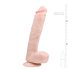 Easytoys - dildo mare cu ventuză și testicule (26,5 cm) - natural