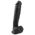 Easytoys - dildo cu ventuză și testicule - mare - 26,5 cm - negru