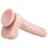 Easytoys - dildo mare cu scrot, ventuză (29,5cm) - natural