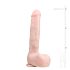 Easytoys - dildo mare cu scrot, ventuză (29,5cm) - natural