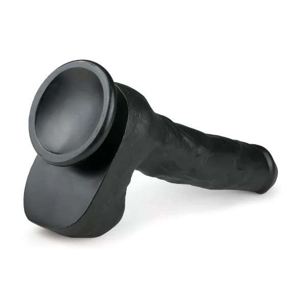 Easytoys - dildo mare cu testicule și ventuză - 29,5 cm - negru