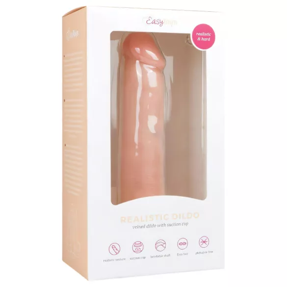 Easytoys - dildo realist cu ventuză - 20,5 cm - culoare naturală