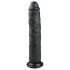 Easytoys - dildo mare cu ventuză (28,5cm) - negru