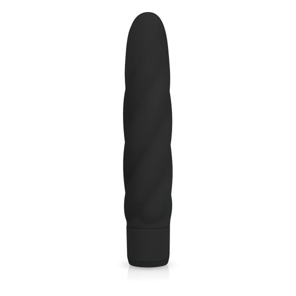 Easytoys Power Vibe - vibrator tip baghetă răsucită - silicon negru
