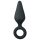 Easytoys Pointy Plug - dop anal cu inel - mediu (negru)