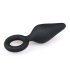 Easytoys Pointy Plug - dop anal cu inel - mediu (negru)