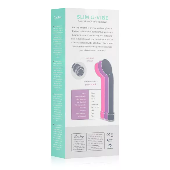 Easytoys - Vibrator punctul G subțire - negru