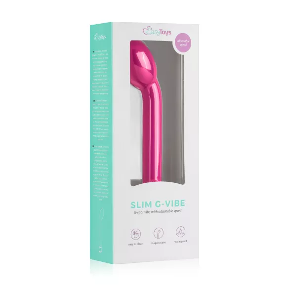 Easytoys - Vibrator punctul G subțire - silicon roz