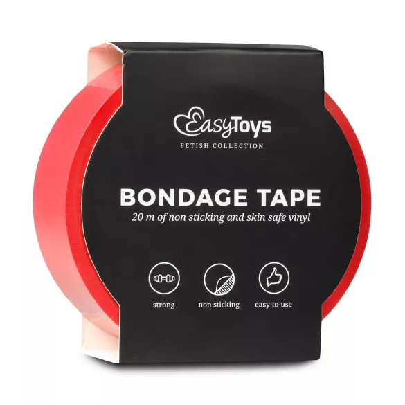 Easytoys - bandă bondage adezivă - roșu - 20m