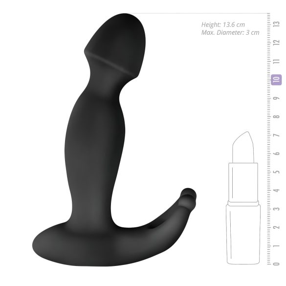 Easytoys - vibrator prostatean - stimulare intensă - silicon negru