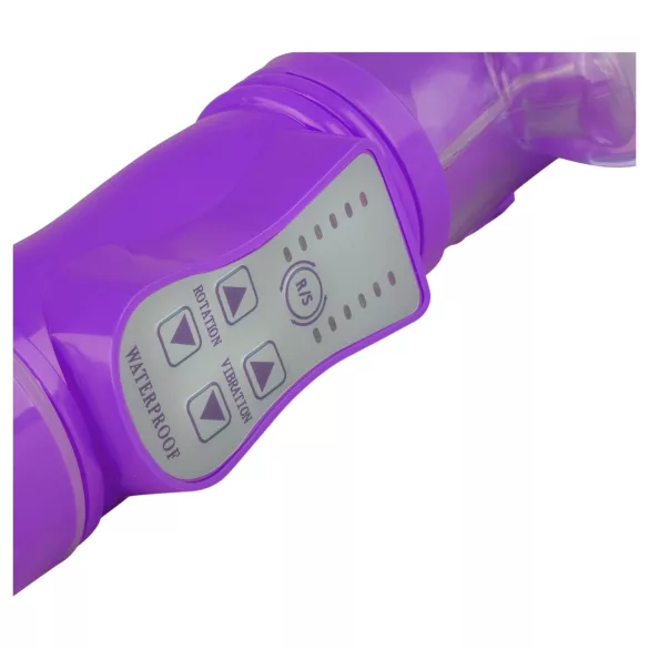 Easytoys - vibrator rotativ și penetrant tip iepuraș - mov