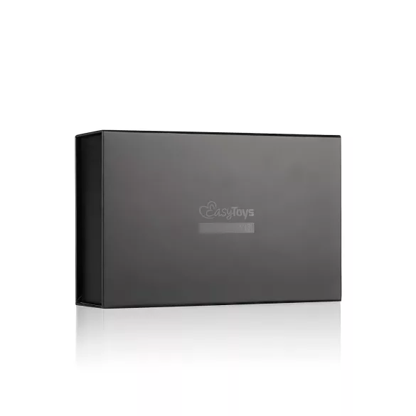 Easytoys - guler fetiș cu lesă - piele ecologică neagră