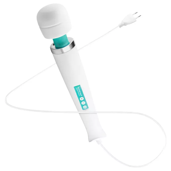 MyMagicWand - vibrator masaj puternic - alb-turcoaz