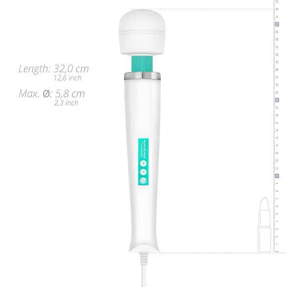 MyMagicWand - vibrator masaj puternic - alb-turcoaz
