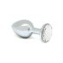 Rimba XS - plug anal metalic cu pietre transparente (argintiu)