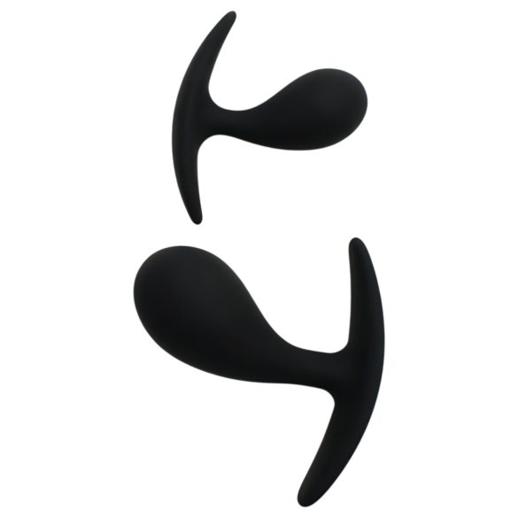 Rimba Copenhagen - set dopuri anale - silicon negru (2 bucăți)
