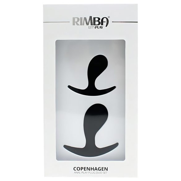 Rimba Copenhagen - set dopuri anale - silicon negru (2 bucăți)