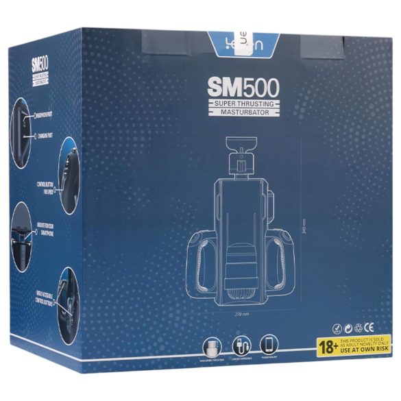 LETEN SM 500 - masturbator mobil cu mișcare verticală (negru)
