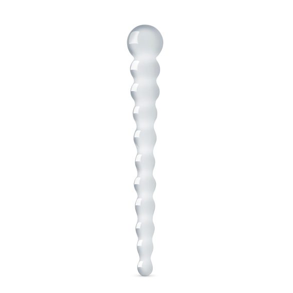 Dildo de sticlă cu mărgele Gildo No. 20 (transparent)